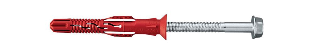 Hilti plugs with coach screws